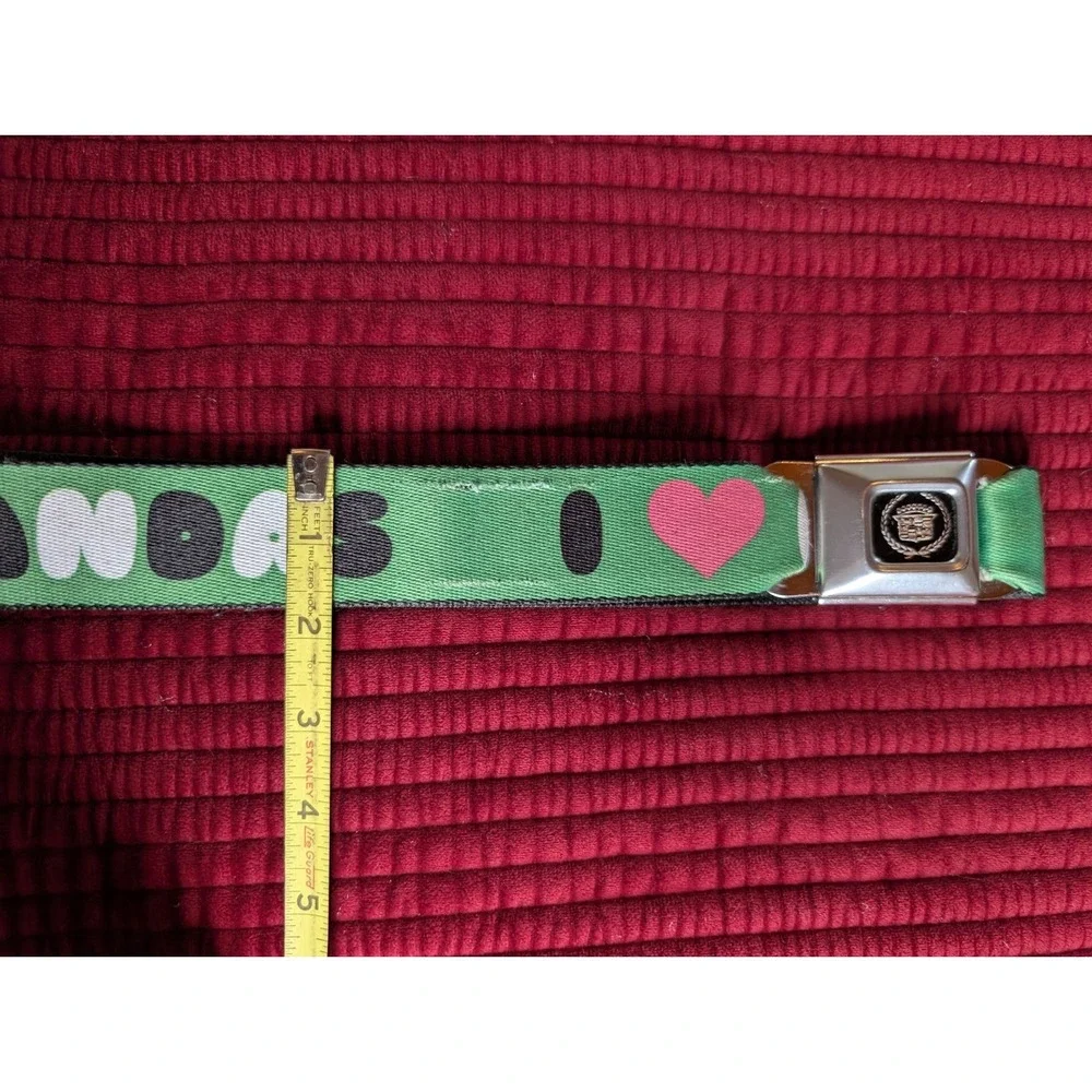 Cadillac Seatbelt Belt by Buckle Down I Love Pandas Vintage USA Y2K 90s Grunge